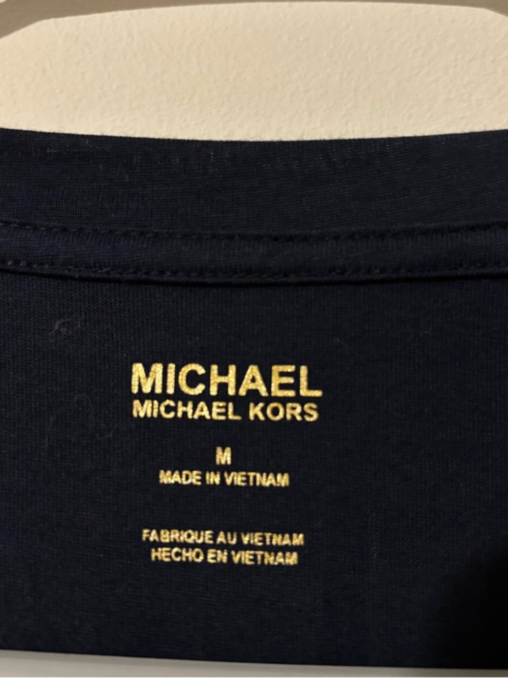Michael Kors Midnight Blue Tee with Logo Tag - Picture 5 of 7